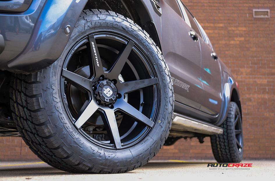 FORD RANGER AVALANCHE MATTE BLACK FRONT MILLED